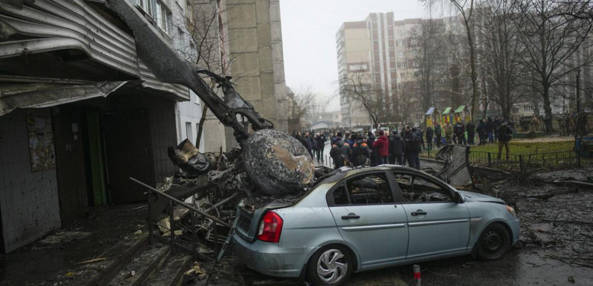 helicopter crashed in Ukraine.
